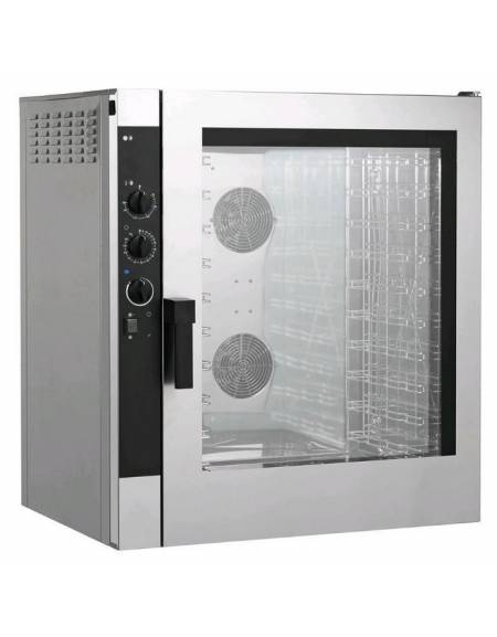 Forno professionale a gas ventilato con umidificatore 10 teglie