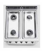 Cucina 6 Fuochi a gas MEDIA POTENZA con forno a gas GN 2/1 - cm 120x90x85/90h