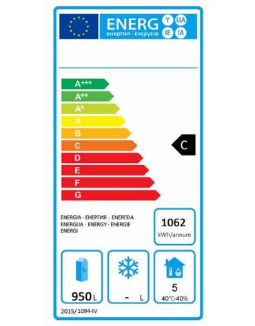 Armadio refrigerato compatto ventilato inox - 3 porte - 1390 litri - -2°C/+8°C - mm 800×745×1950h