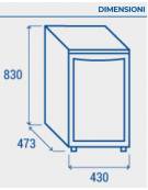 VETRINA REFRIGERATA PER VINO CM 55X55X77H