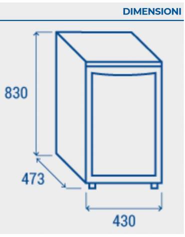 VETRINA REFRIGERATA PER VINO CM 55X55X77H