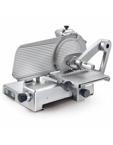 Affettatrice verticale  per salumi professionale lama diametro cm 38,5 - Corsa carrello cm 37 - Monofase o Trifase -mm 770x730x6