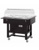 Carrello refrigerante in legno con cupola - 3 x GN1/1 - temp. +2° +10°C - Colori Noce, Wengè, Carbon o Cenere - cm 111x112x125h