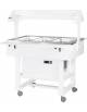 Carrello refrigerato in legno - 3xGN1/1 - colore laccato bianco - temp. +2° +10°C - cm 111x112x141h