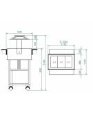 Carrello refrigerato in legno - 3xGN1/1 - colore laccato bianco - temp. +2° +10°C - cm 111x112x141h