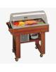 Carrello refrigerato in legno  con cupola - cm 100x54,5x107,2h