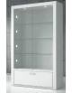 Vetrina con spalle in legno e 10 faretti LED – cm 120 x 40 x 196h - Colore bianco lucido