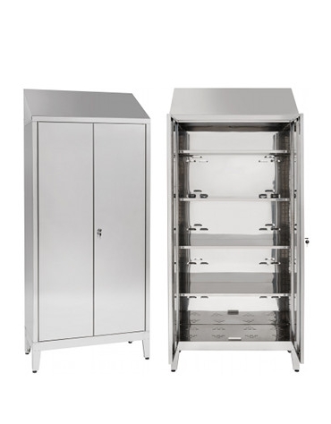 Armadio Portaoggetti a 2 Ante dim 95x50x215h inox430