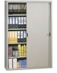 Armadio metallico con porte scorrevoli cieche e 4+4 ripiani cm. 180x45x200h