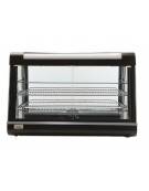 Vetrina calda da banco - 3 ripiani estraibili e regolabili - vetro scorrevole su 2 lati - luce interna - mm 1200x500x800h