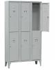 ARMADIO MULTISPOGLIATOIO 6 POSTI - 6 ante grigio - cm. 105 x 50 x 180