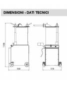 Insaccatrice verticale idraulica in acciaio inox -  Lt. 15 - Monofase