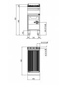 Griglia ad acqua a gas su armadio aperto cm 70x70x85h