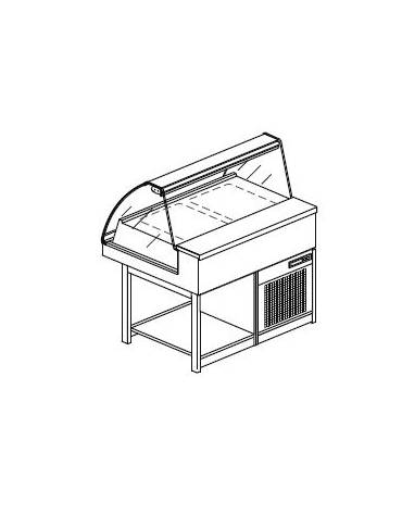 Vetrina a caldo secco-umido da cm. 100
