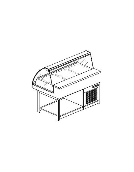 Vetrina a caldo secco-umido da cm. 125