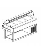Vetrina a caldo secco-umido da cm. 150