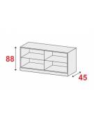 SOPRALZO METALLICO A GIORNO CON 1+1 RIPIANI REGOLABILI - cm.180x45x88h