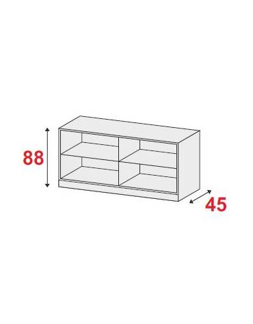 SOPRALZO METALLICO A GIORNO CON 1+1 RIPIANI REGOLABILI - cm.180x45x88h