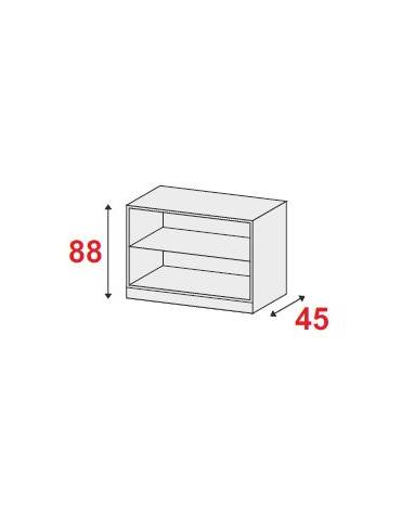 SOPRALZO METALLICO A GIORNO CON 1 RIPIANO REGOLABILE - cm 100x45x88h