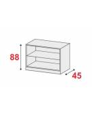 SOPRALZO METALLICO A GIORNO CON 1 RIPIANO REGOLABILE - cm 120x45x88h