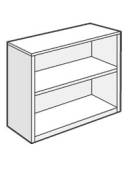 SOPRALZO METALLICO A GIORNO - unico vano, nr. 1 ripiano spostabile con passo cm 4 - cm 120x37x88h