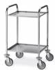 Carrello inox con N° 2 Piani stampati asportabili da cm 47x44  - Portata Kg 60 - cm 58x51x91h
