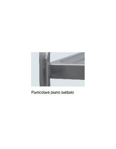 Carrelli inox saldati - 2 piani stampati - cm 89x59x95