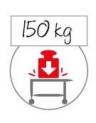 Carrello saldato in acciaio inox AISI 304 con 2 piani stampati a vassoio da cm 80x50 - Portata kg 150 - cm 89x59x95h