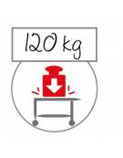 Carrello inox con N° 2 Piani stampati imbullonati da cm 100x60 - Portata Kg 120 - cm 109x69x95h