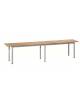 PANCA SPOGLIATOIO CON STRUTTURA IN METALLO E DOGHE IN LEGNO 6 POSTI cm. 200 x 35 x 45 h.