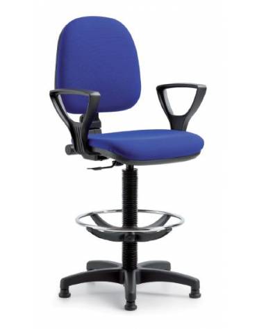 Sgabello ergonomico con poggiapiedi regolabile