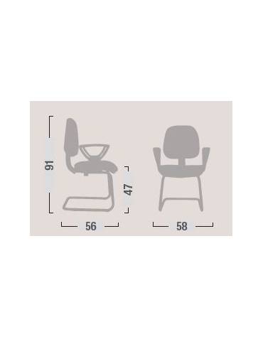 Sedia dattilo ergonomica bassa