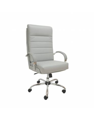 Poltrona semi-direzionale con braccioli e basi in nylon nero - movimento oscillante cm 66x73x93/102h