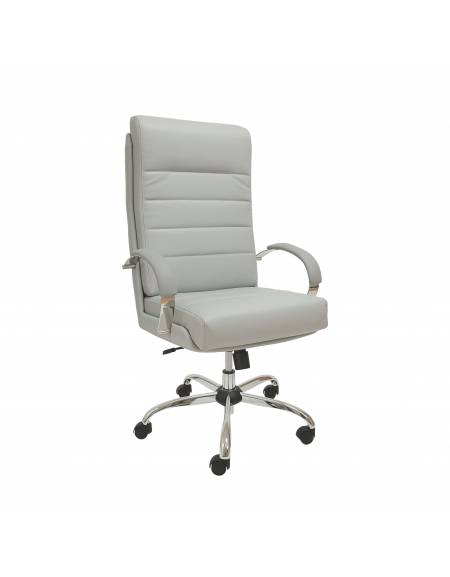 Poltrona semi-direzionale con braccioli e basi in nylon nero - movimento oscillante cm 66x73x93/102h