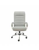 Poltrona semi-direzionale con braccioli e basi in nylon nero - movimento oscillante cm 66x73x93/102h