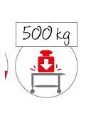 Carrello inox AISI 304 con 3 piani stampati a vasca e saldati per trasporto pesante - Portata totale Kg 500 - cm 108x61x96h