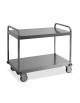 Carrello inox per trasporto pesante - 3 piani lisci saldati - Portata Kg 300 - cm 108x61x93h