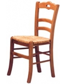 Sedia in legno di faggio con seduta in paglia - cm 45x45x88h