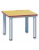 BANCO TAVOLINO MONOPOSTO CON GAMBE DIAMETRO MM 40 - DIMENSIONI CM 60X60X55H
