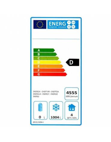 Armadio frigorifero congelatore inox 2 porte Lt.1400 -18°-22°C - cm 148x83x201h