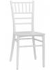 Sedia chiavarina in polipropilene colore bianco per catering , ricevimenti o matrimoni - cm 40,5x42x87h