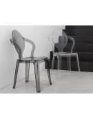 Sedia in policarbonato trasparente , trasparente fumè oppure bianco - Per uso interno ed esterno - Certificata Catas