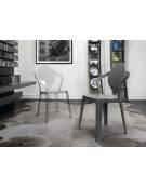 Sedia in policarbonato trasparente , trasparente fumè oppure bianco - Per uso interno ed esterno - Certificata Catas