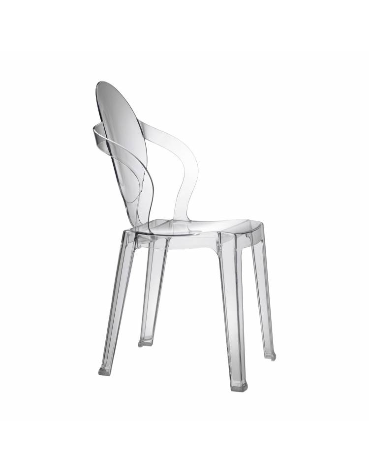 Sedia in policarbonato trasparente - Per uso interno ed esterno -  Certificata Catas- Sedie e tavoli per bar o ristoranti-LINEA C