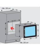 Cantinetta per vini statica da incasso a parete mm 590x596x455h