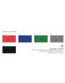 Sedia attesa fissa con braccioli in nylon fissa e struttura a slitta - Rivestimento in finta pelle