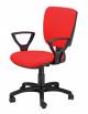 Sedia ufficio dattilo ergonomica bassa con braccioli e ruote -Conforme alle norme UNI EN 1335 - Rivestimento in tessuto ignifugo