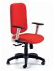 Poltrona ergonomica oscillante mov 28 per ufficio con braccioli bianchi regolabili -Rivestimento in tessuto ignifugo