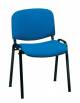 Sedia ufficio fissa imbottita ed impilabile - Rivestimento in tessuto colore nero o blu