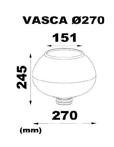 Bassina pasticceria da banco con vasca da Lt 5